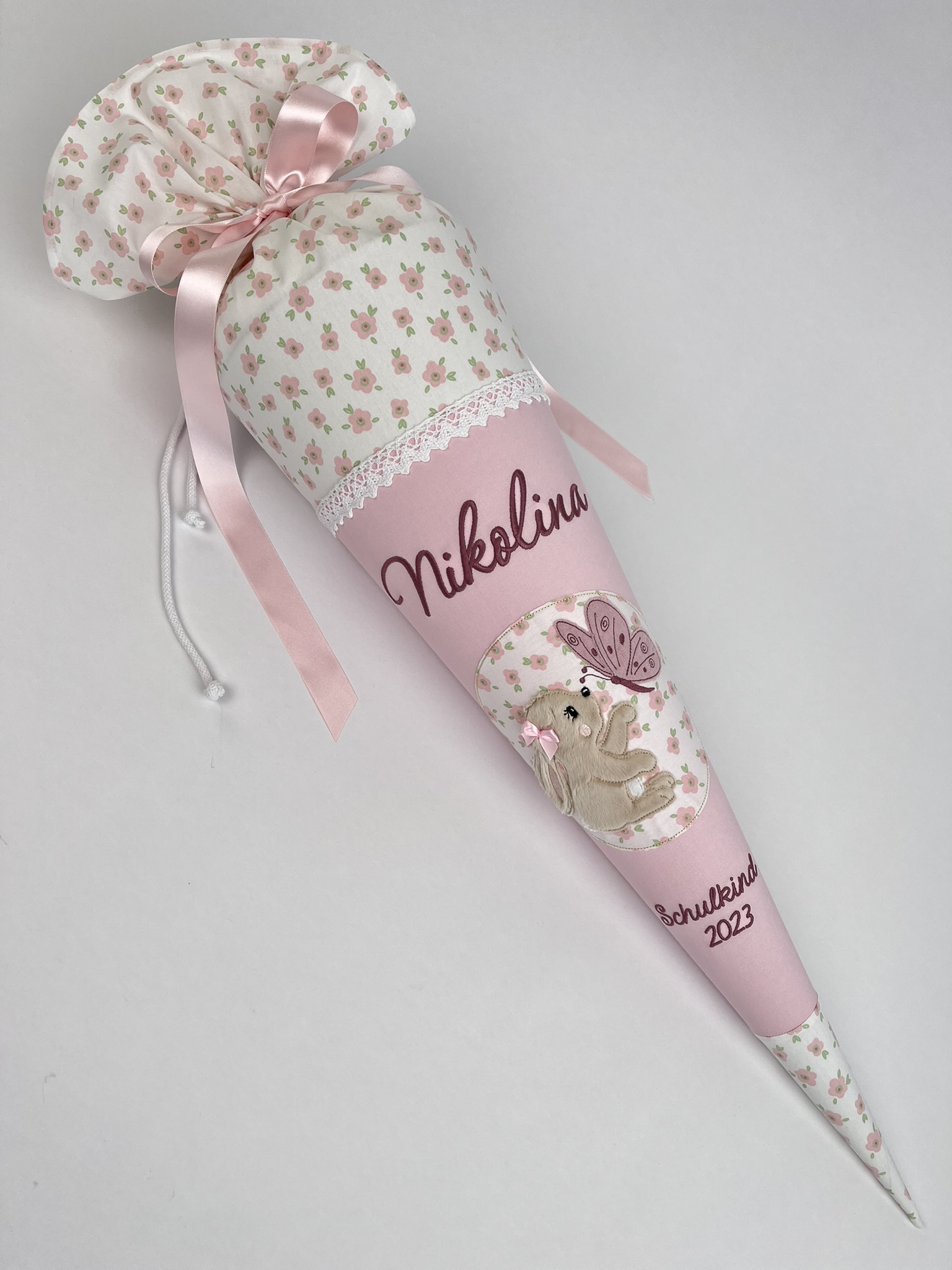Schultüte Häschen mit Schmetterling
