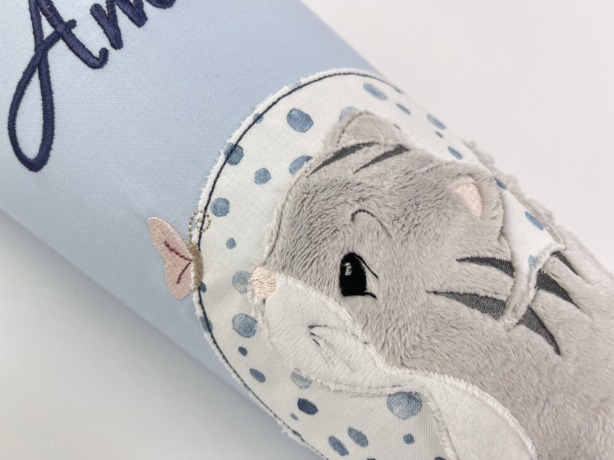 Schultüte Katze hellblau