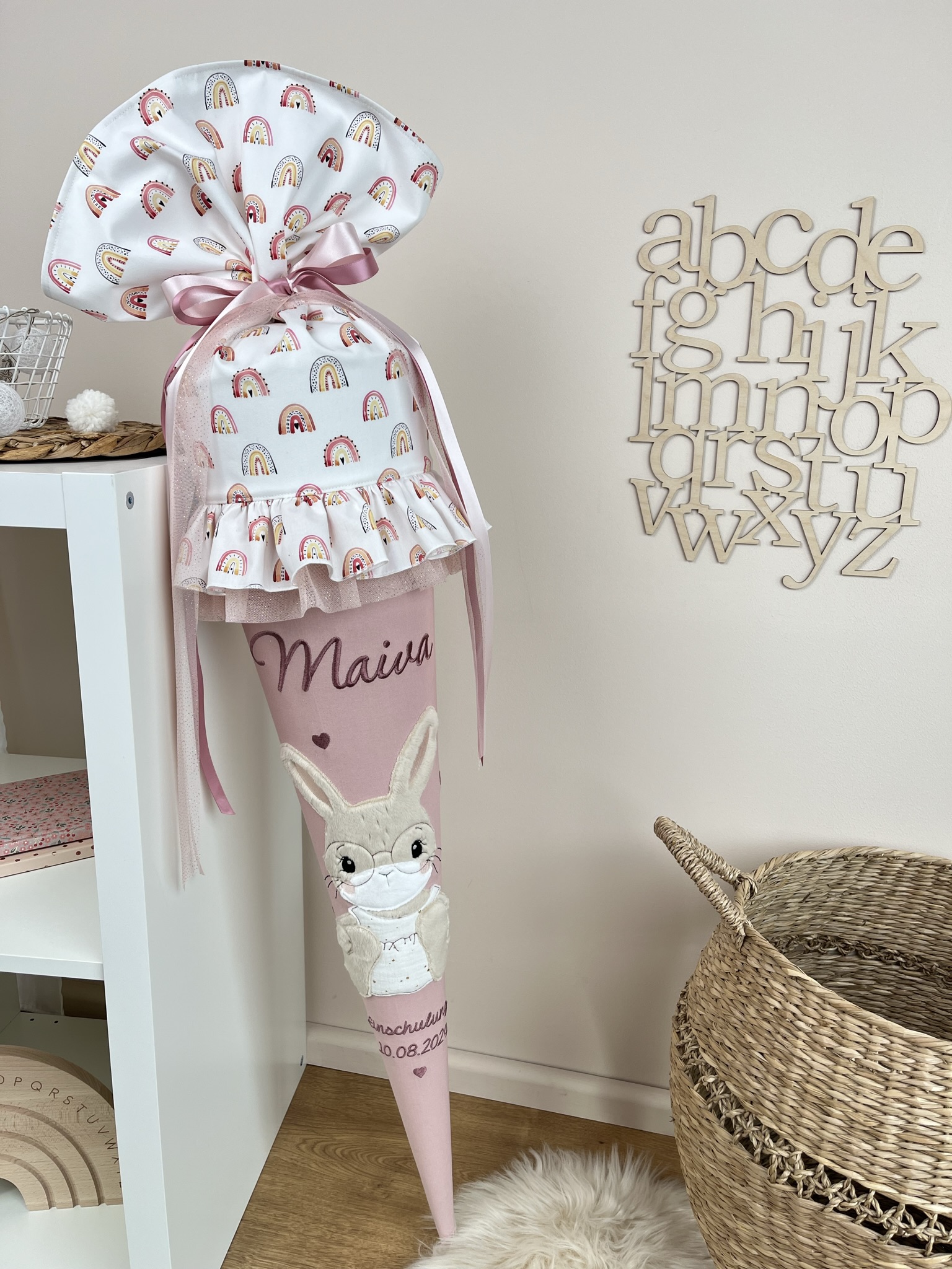 Schultüte Hasenmädchen mit Brille