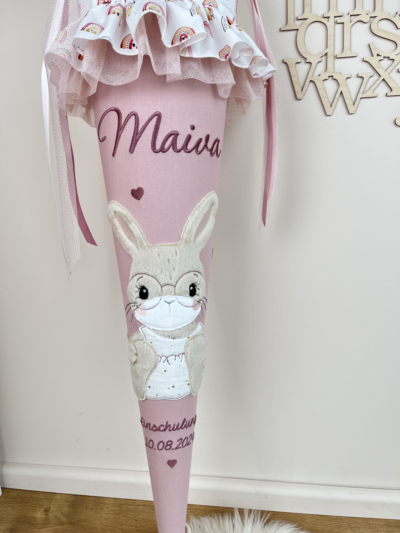 Schultüte Hasenmädchen mit Brille