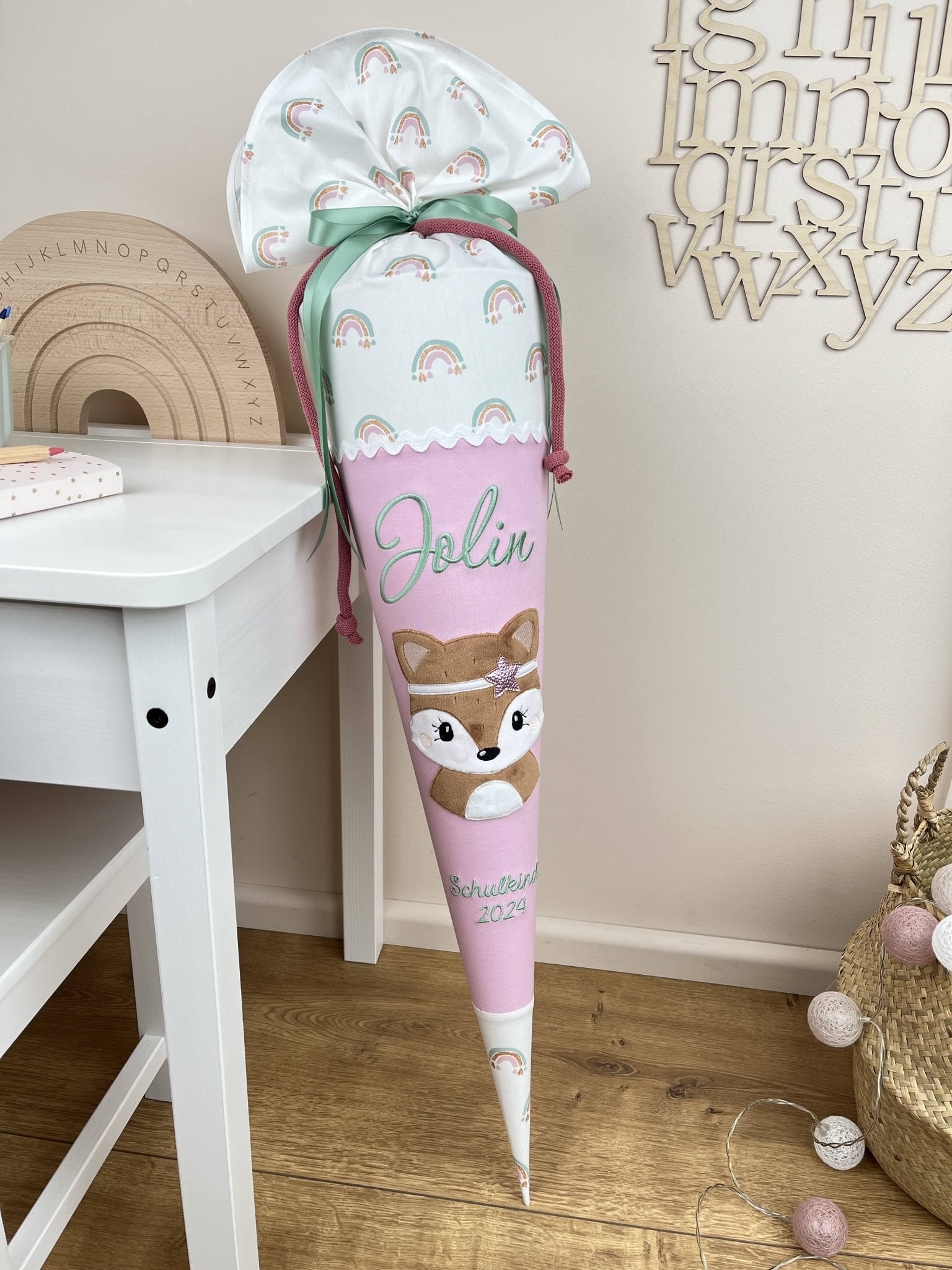 Schultüte Fuchs Regenbogen