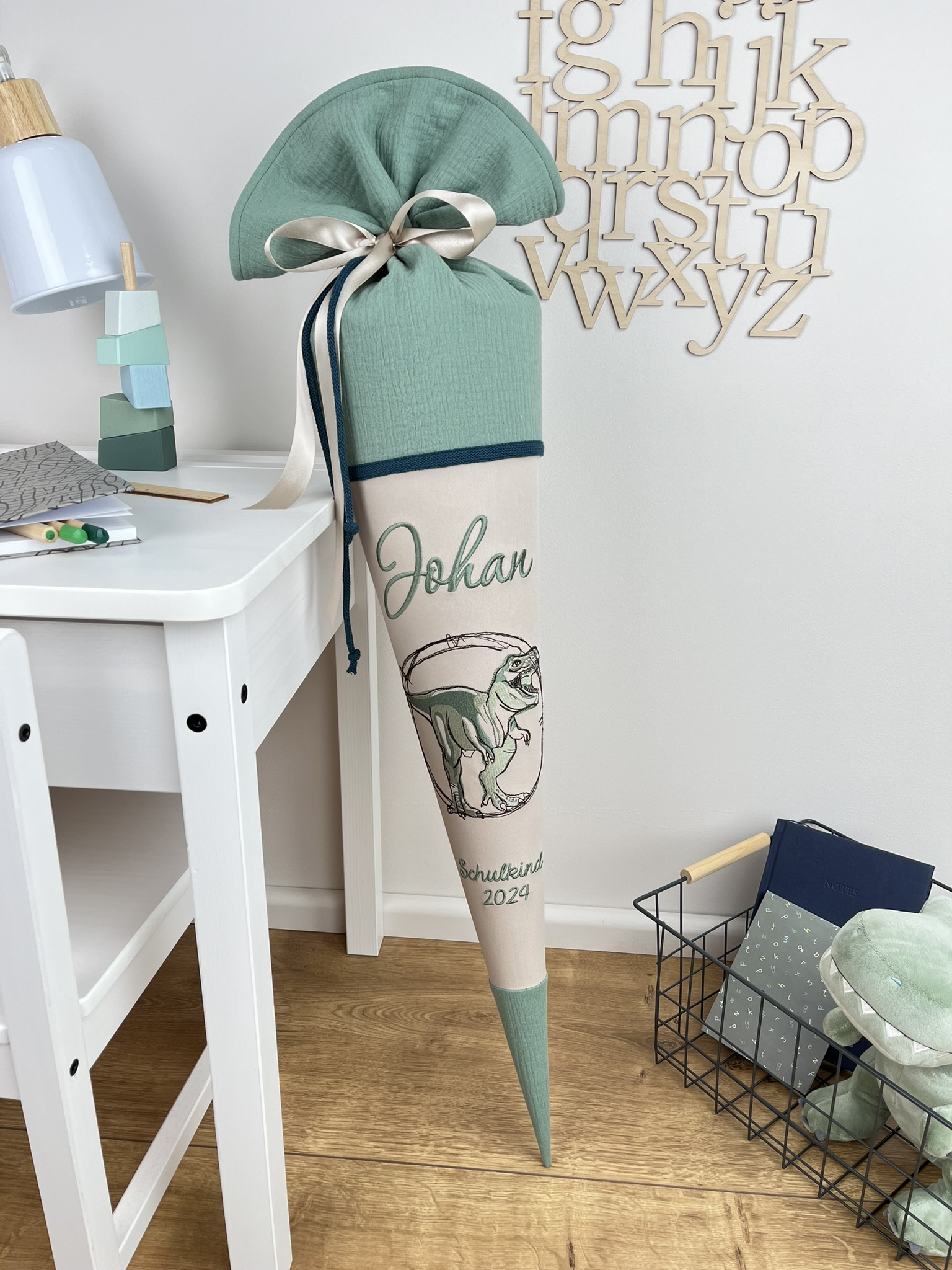 Schultüte Dino Rex Grün