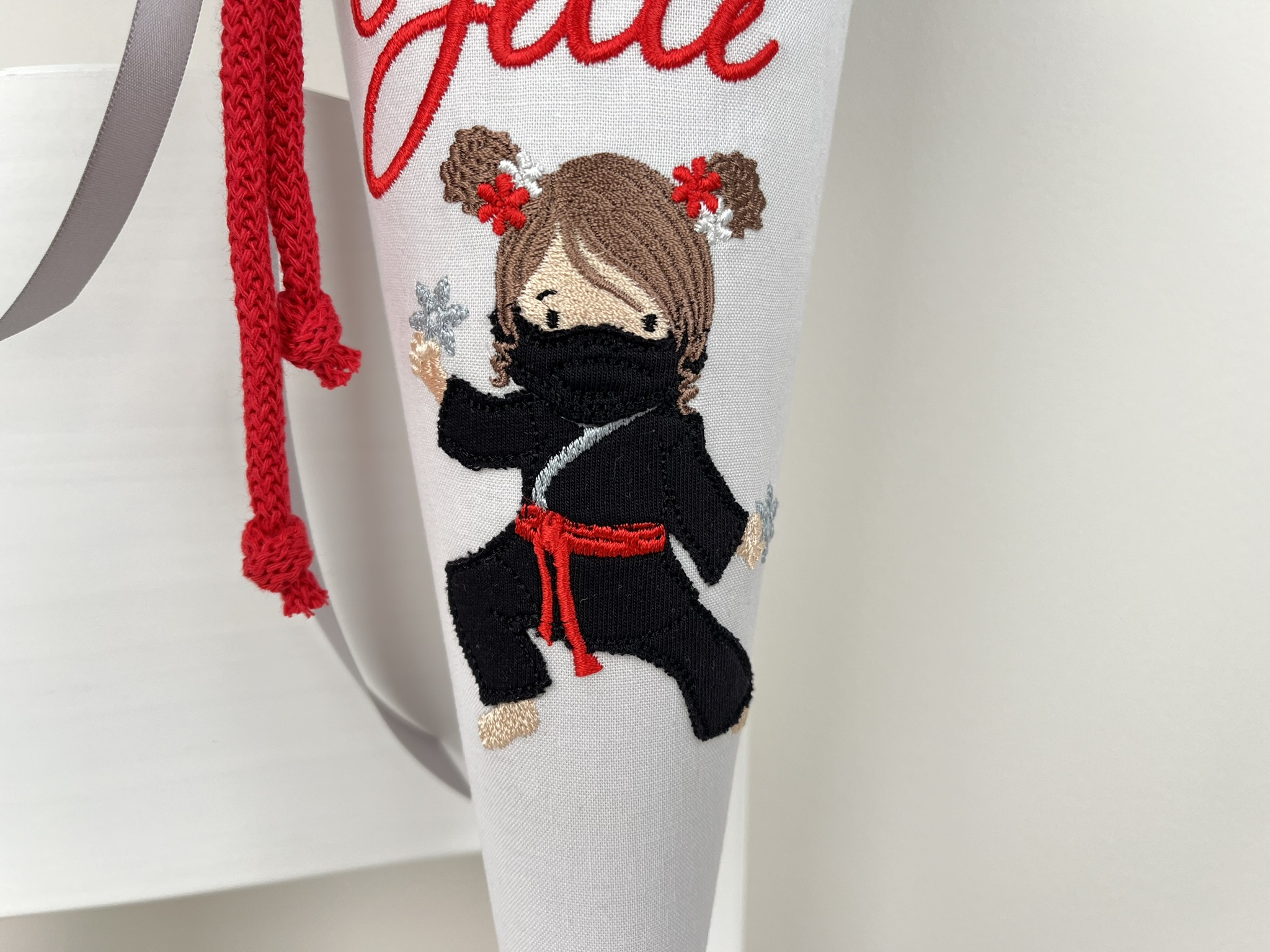 Geschwistertüte Kindergartentüte Ninja Girl
