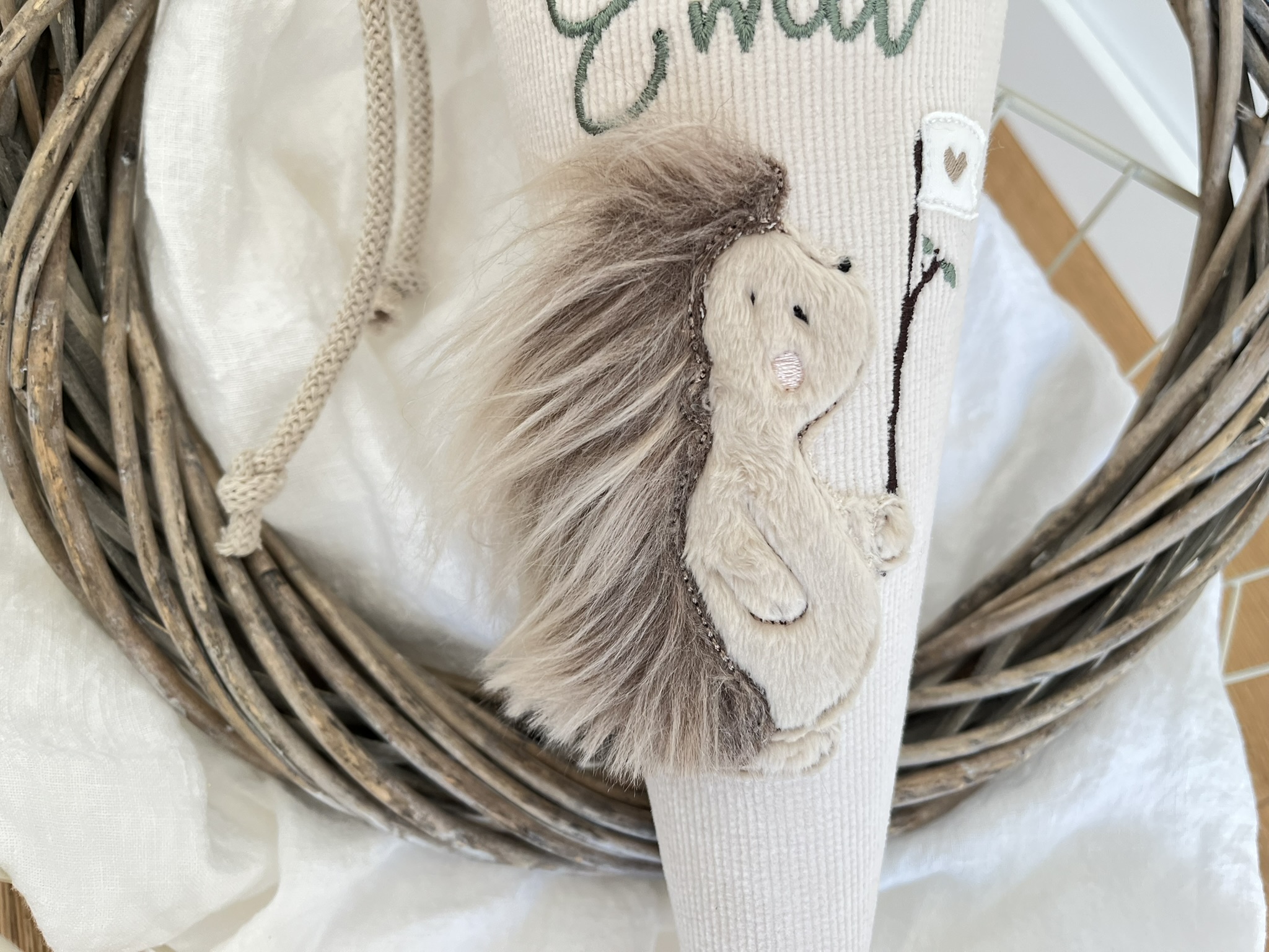 Geschwistertüte Kindergartentüte Igel