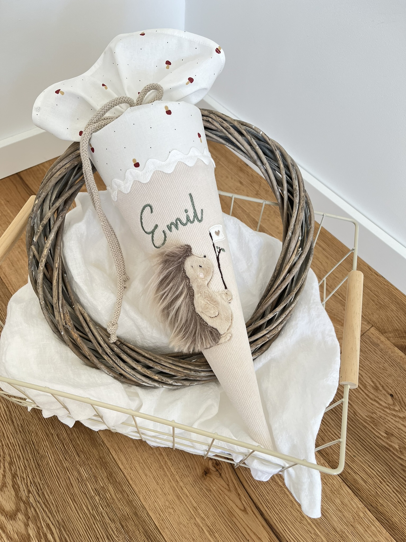 Geschwistertüte Kindergartentüte Igel