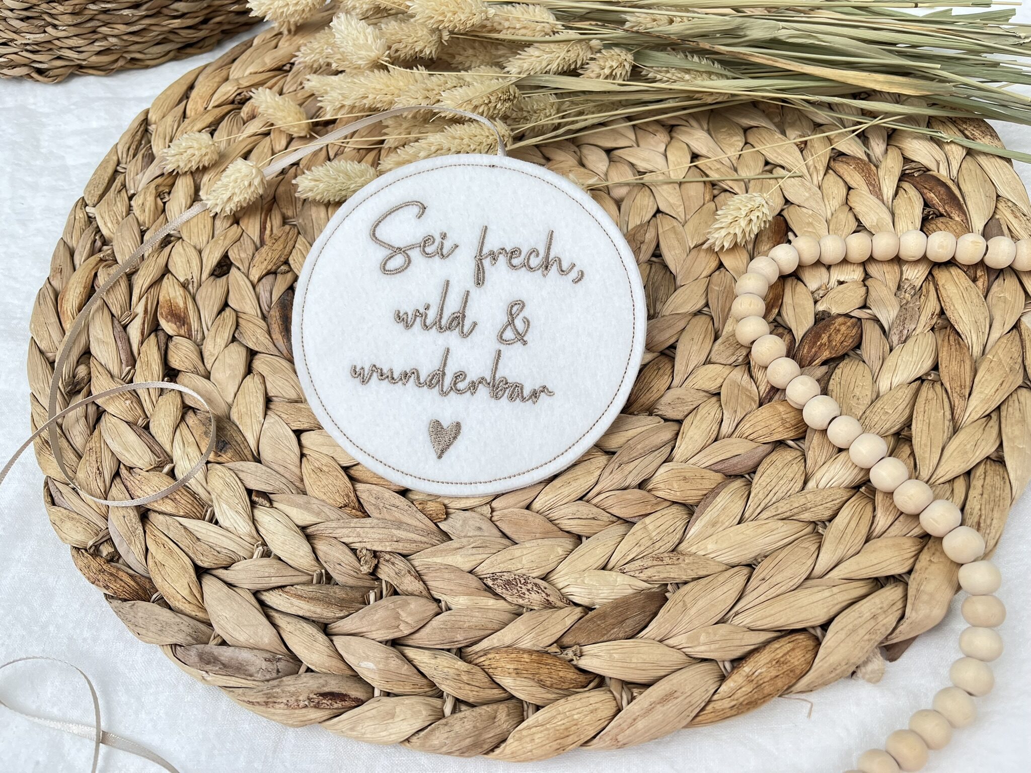 Filz Anhänger – Sei frech wild & wunderbar