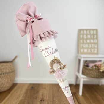 Schultüte Prinzessin rosa Musselin