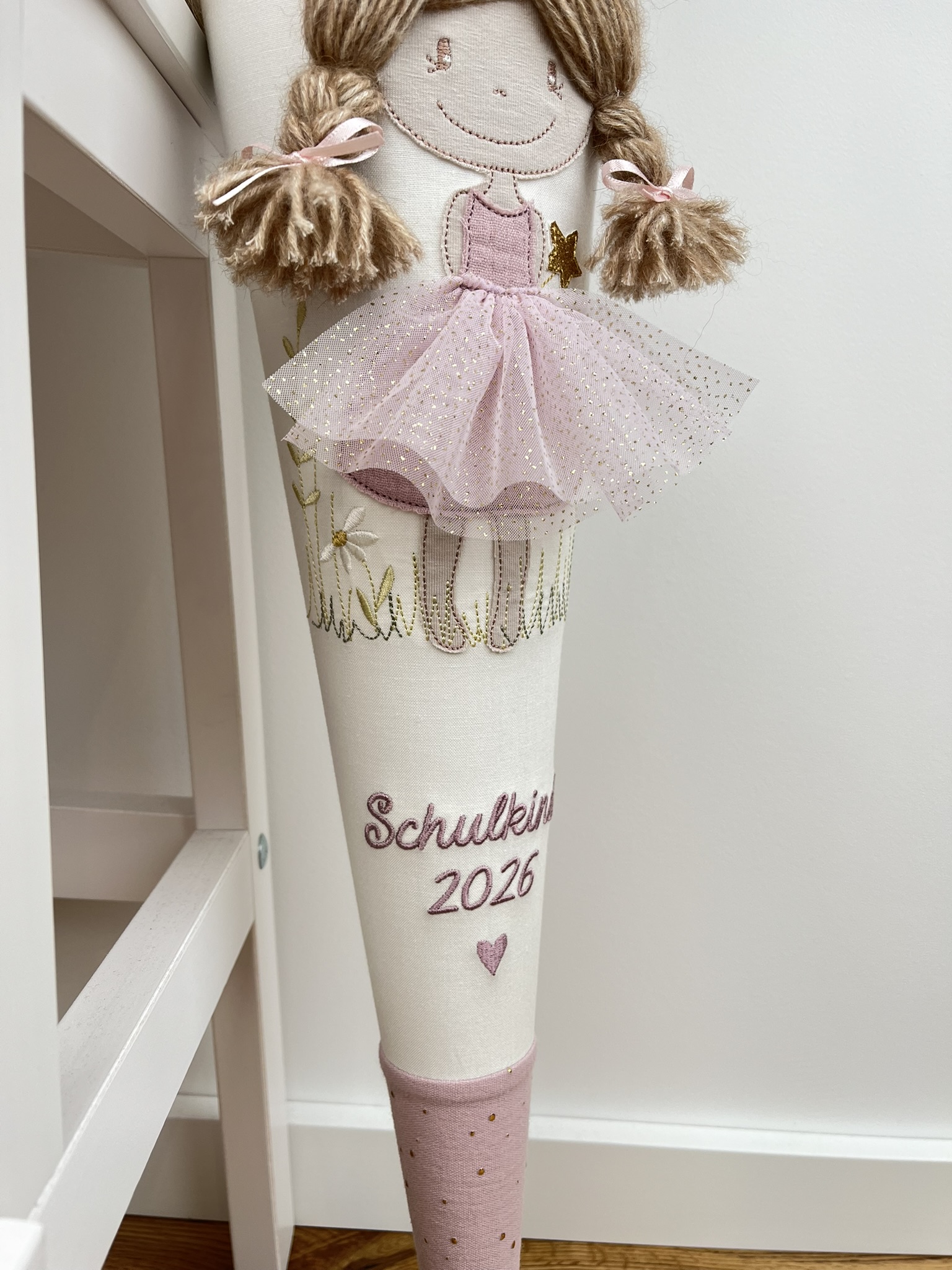 Schultüte Prinzessin rosa Musselin