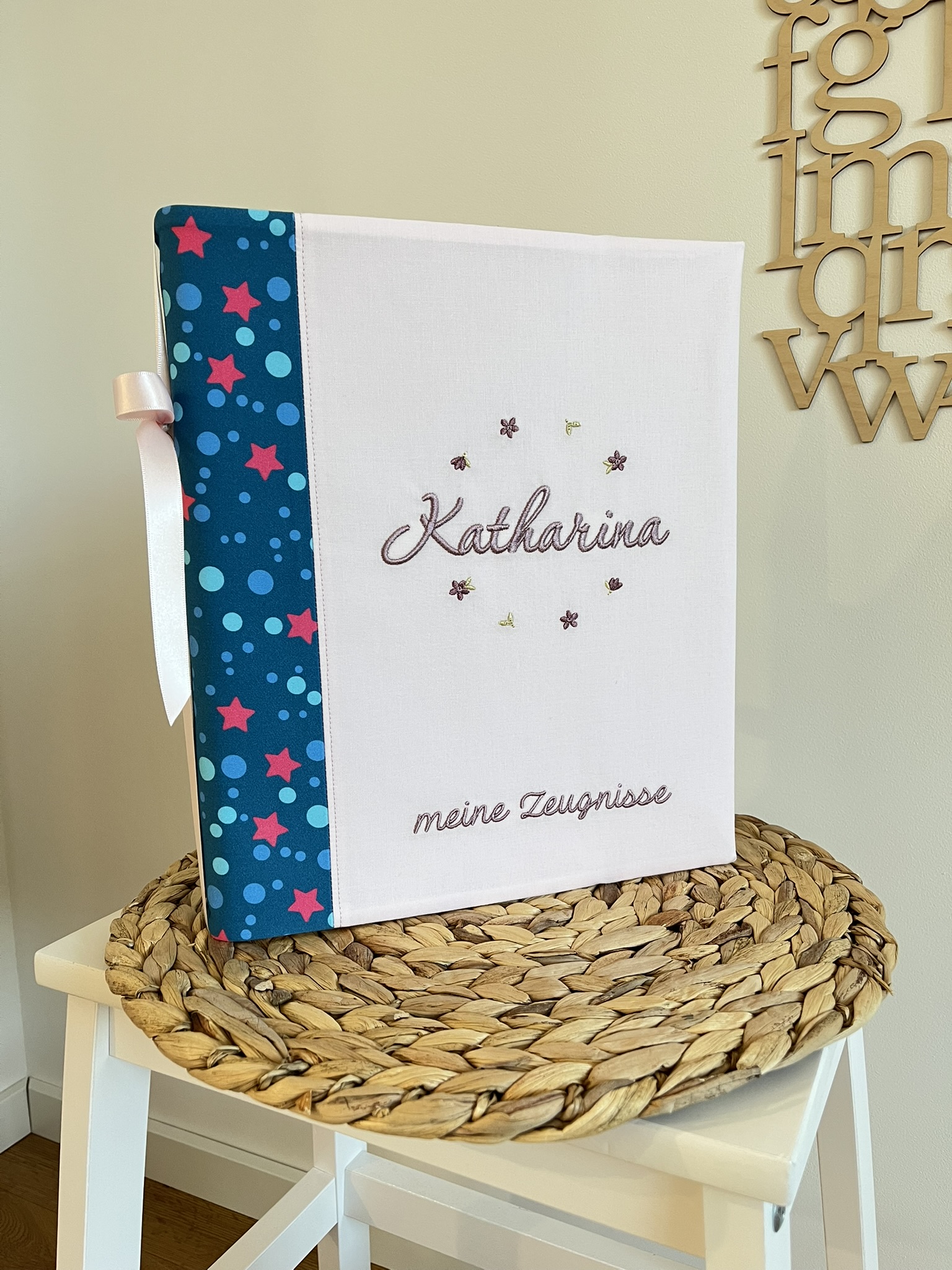 Zeugnismappe Blumenkranz passend zum Ranzen