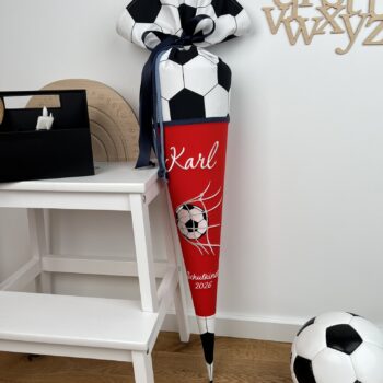 Schultüte Fußball Rot Blau