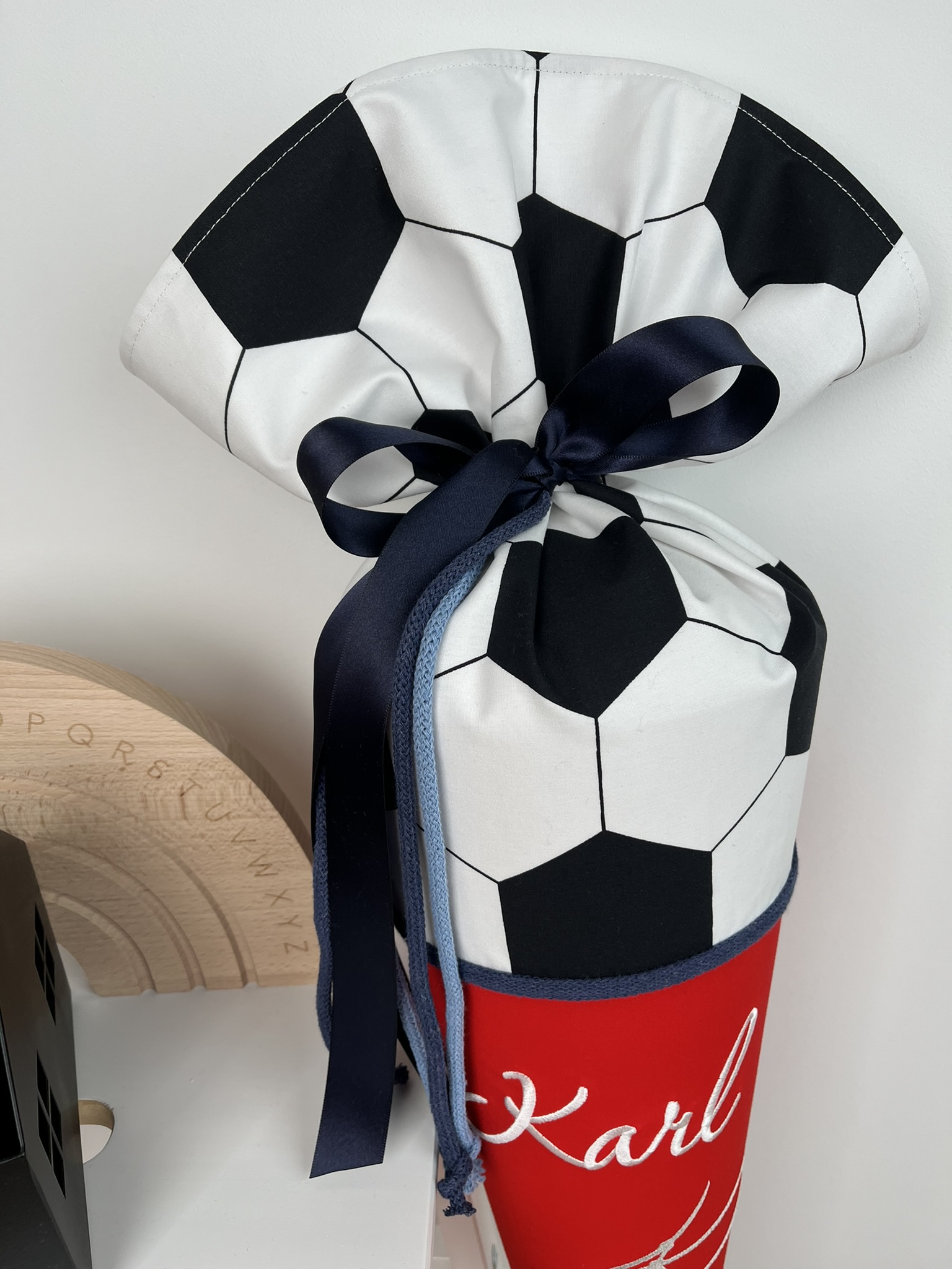 Schultüte Fußball Rot Blau