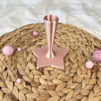 Schultütenständer Stern in Roségold, glänzend, 3D gedruckt (Foto 1)