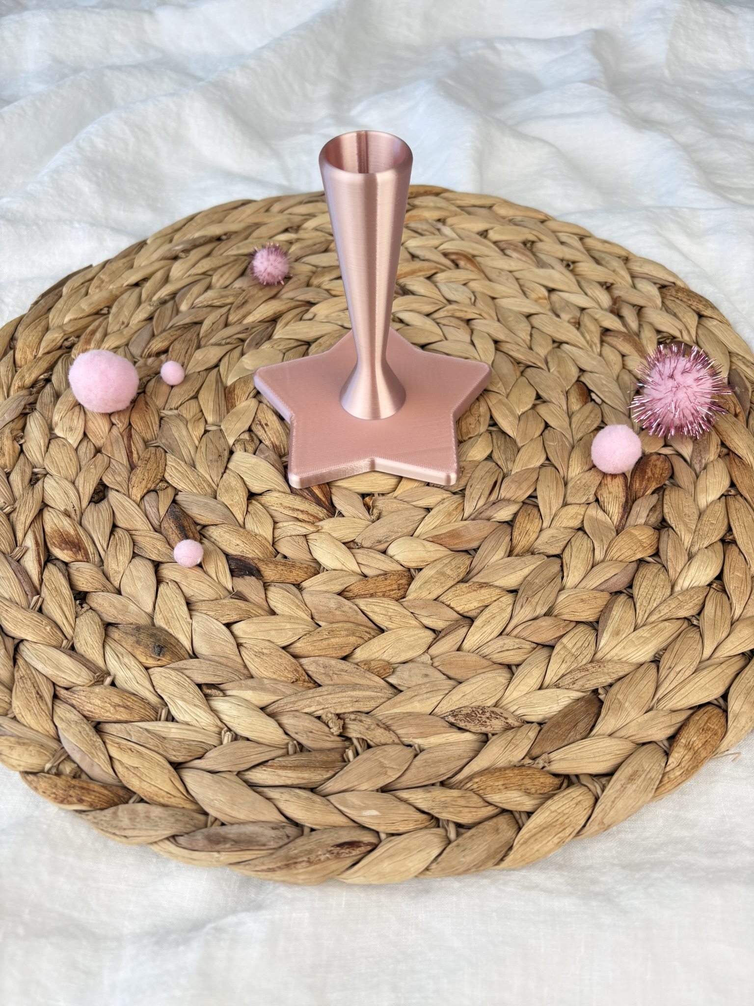 Schultütenständer Stern in Roségold, glänzend, 3D gedruckt (Foto 3)