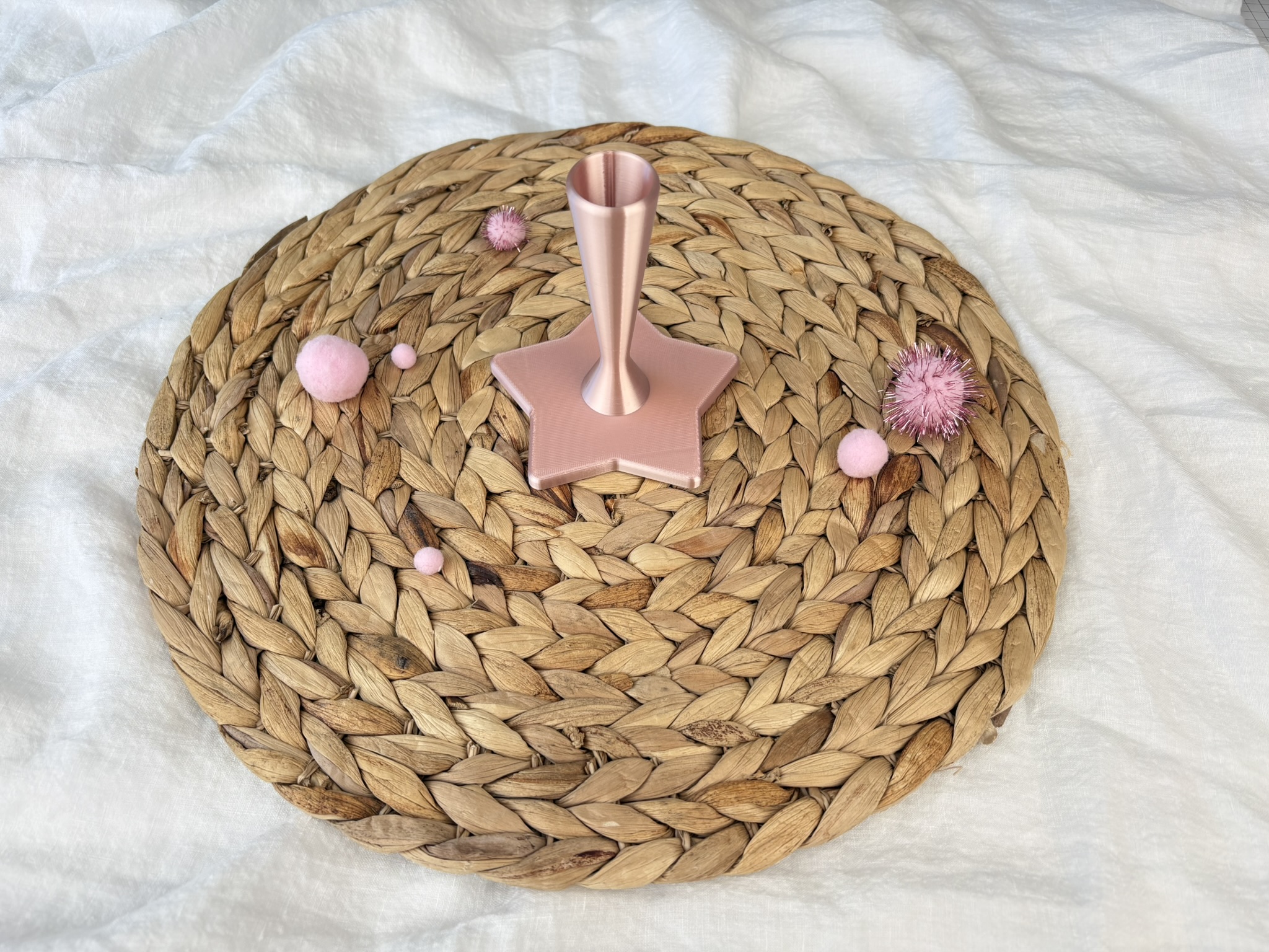 Schultütenständer Stern in Roségold, glänzend, 3D gedruckt (Foto 4)